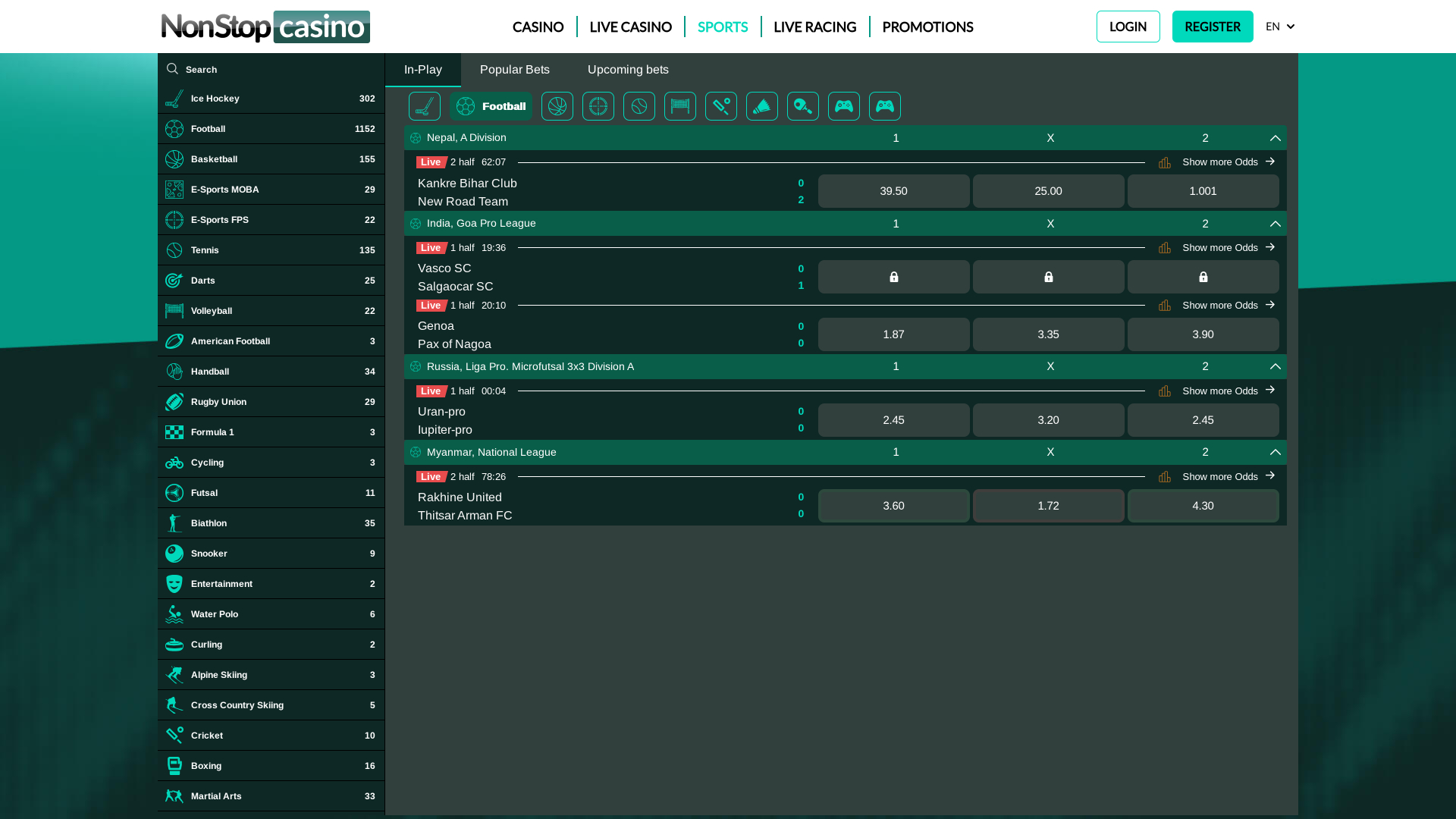 NonStop Casino Desktop Sports Betting