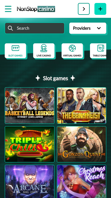 NonStop Casino Mobile Games