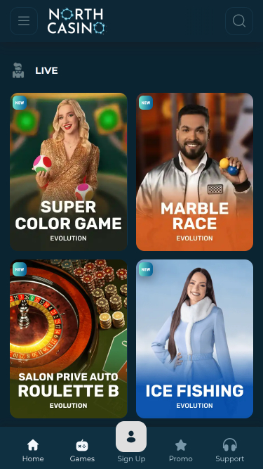 North Casino Mobile Live Dealer