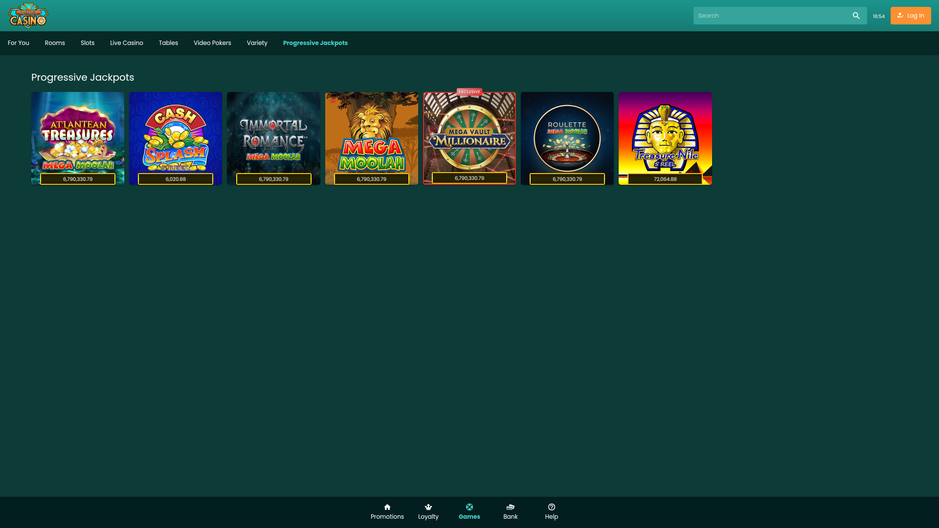 Nostalgia Casino Desktop Jackpot