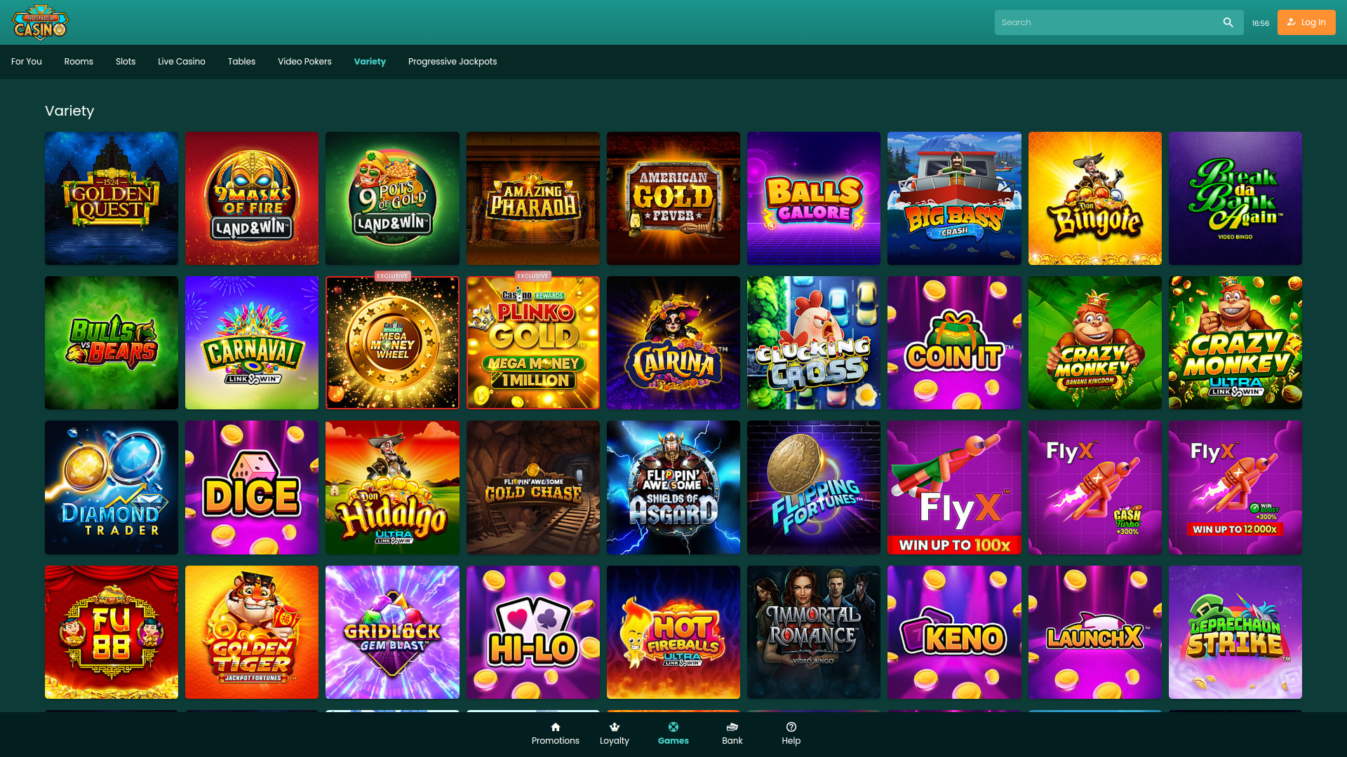 Nostalgia Casino Desktop Variety Games