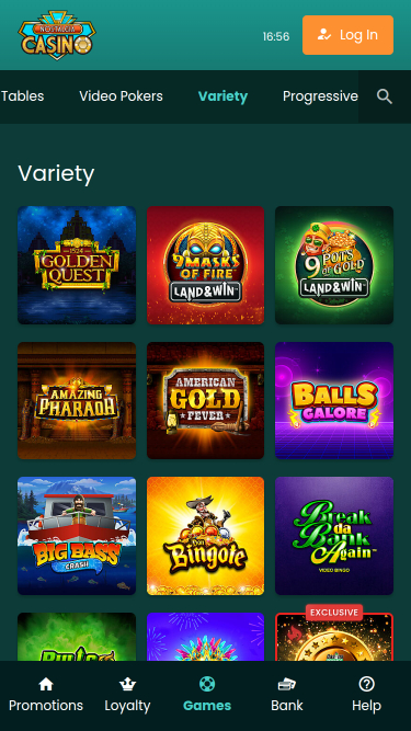 Nostalgia Casino Mobile Variety Games