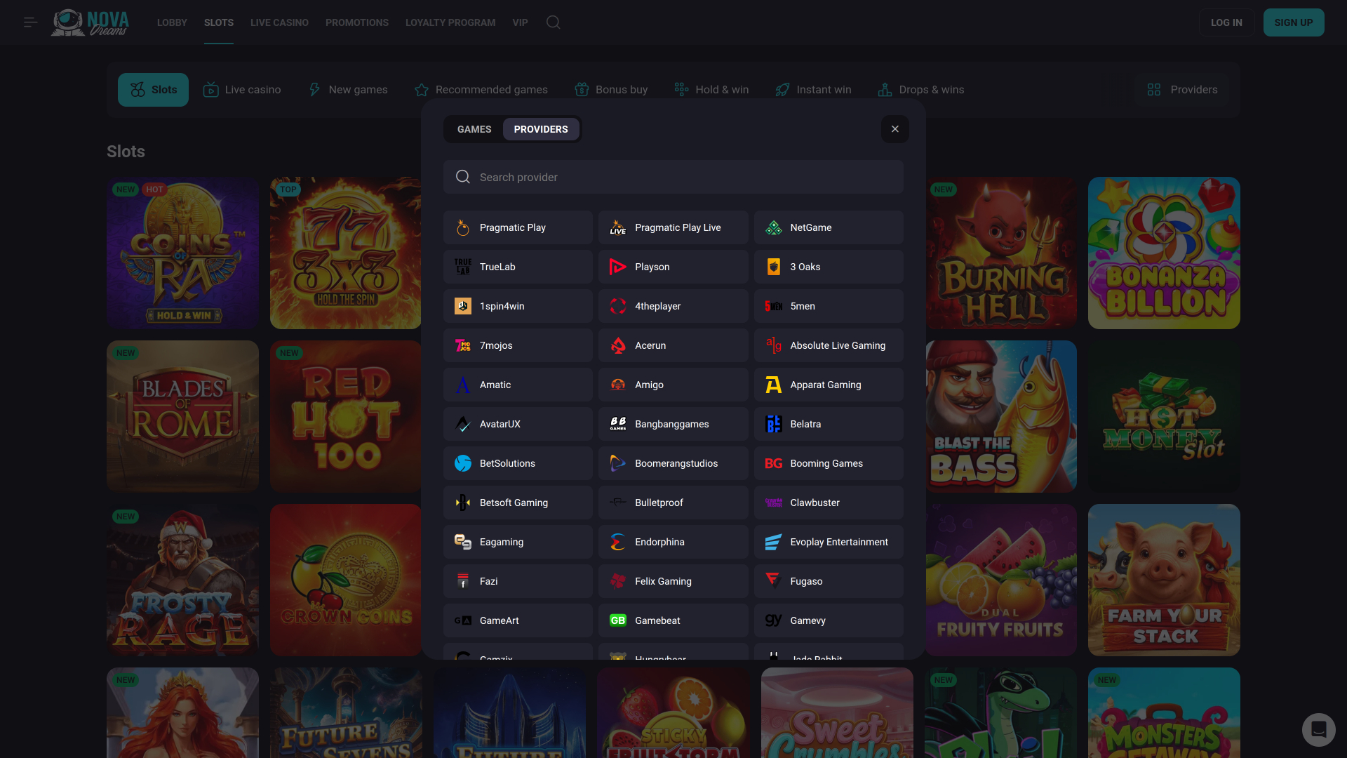 NovaDreams Casino Desktop Game Developers