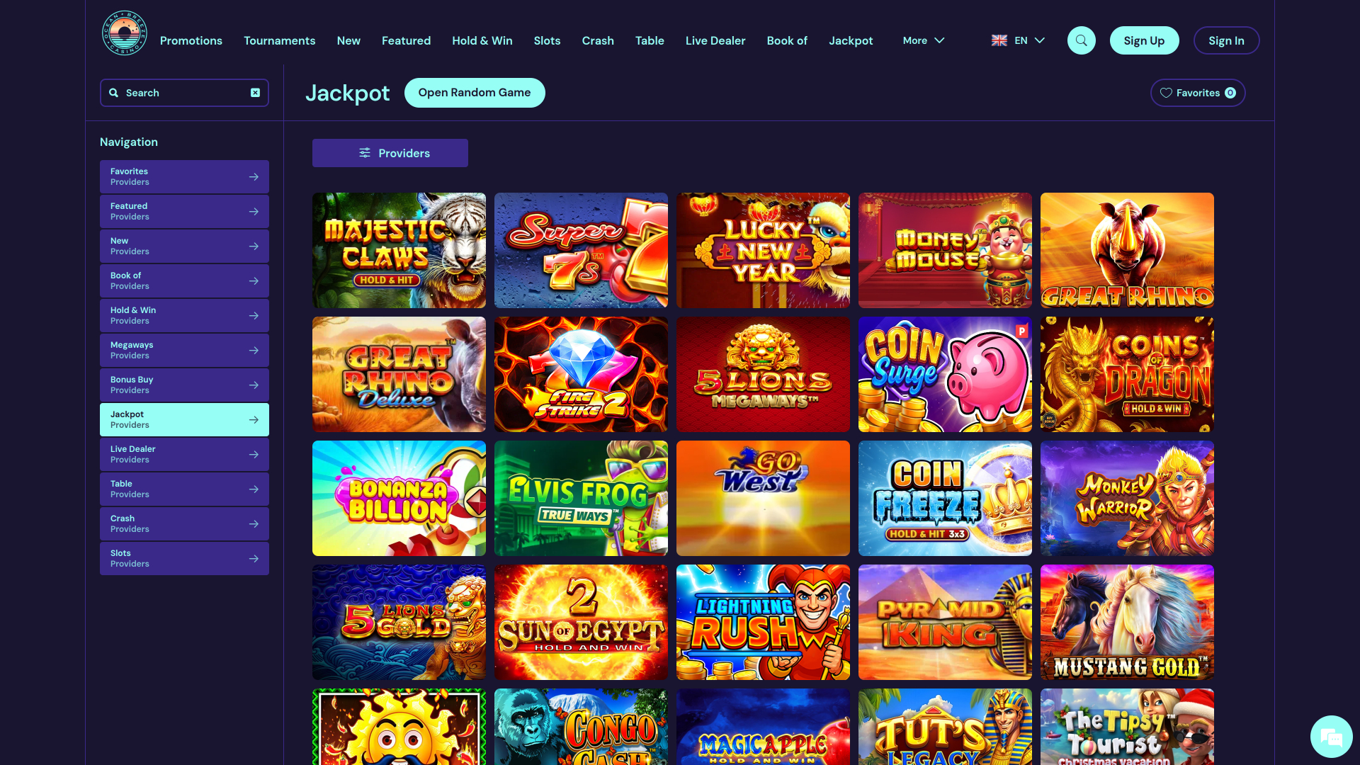 Ocean Breeze Casino Desktop Jackpot