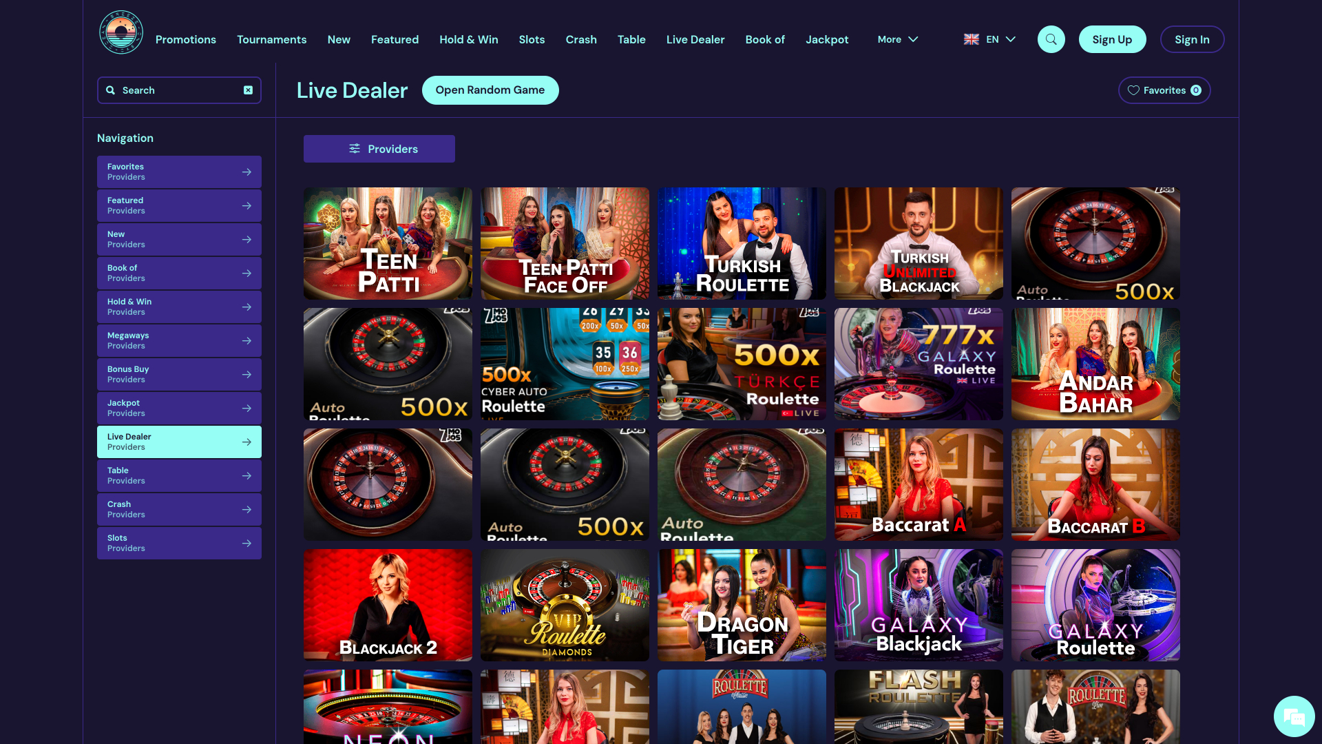 Ocean Breeze Casino Desktop Live Dealer