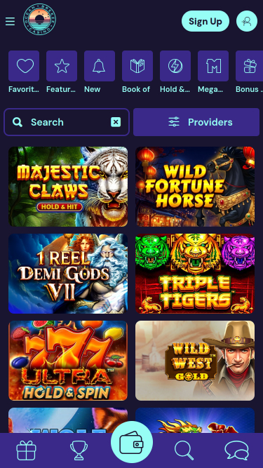 Ocean Breeze Casino Mobile Games