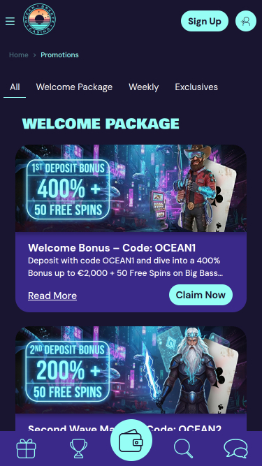 Ocean Breeze Casino Mobile Promotions