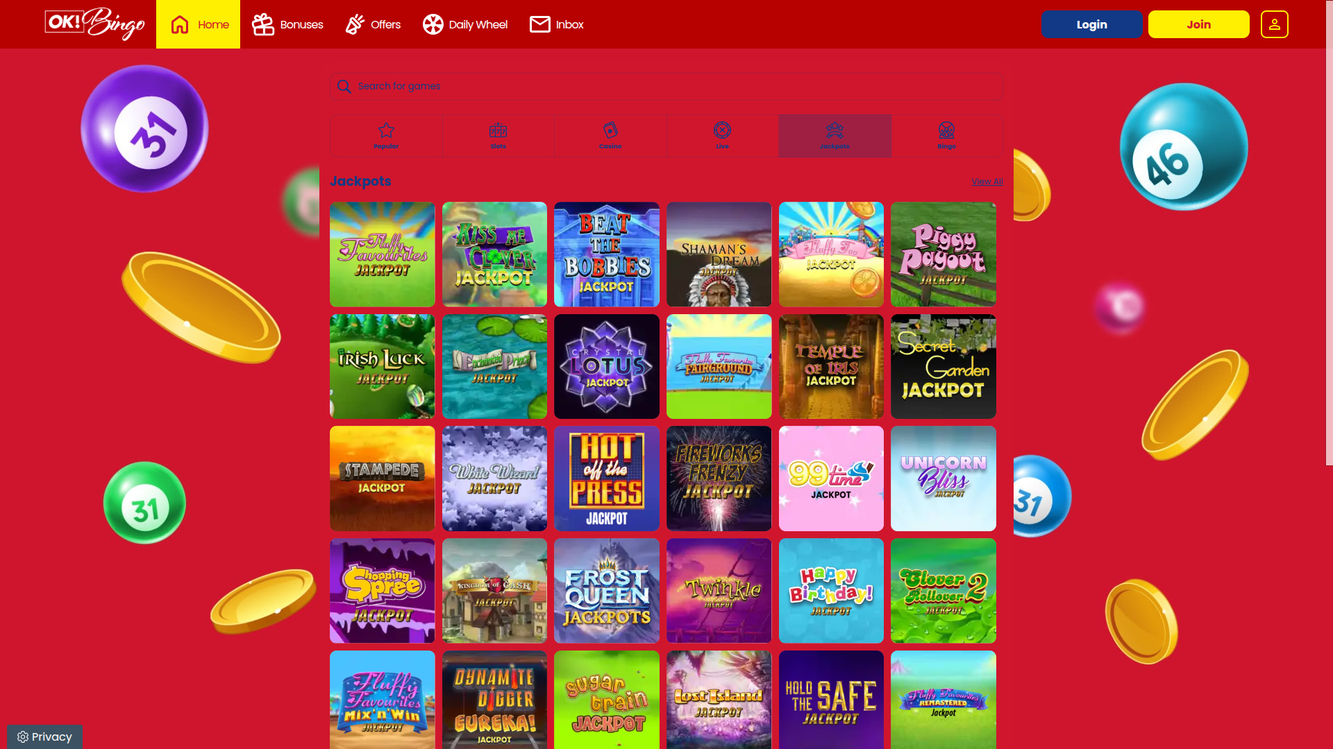 Ok Bingo Casino Desktop Jackpot