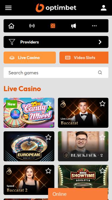Optimbet Casino Live Dealer Casino