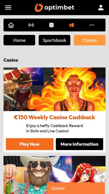 Optimbet Casino Promotions Mobile