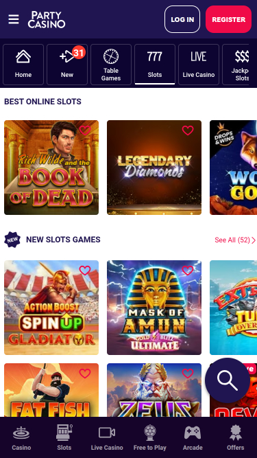 PartyCasino Mobile Games