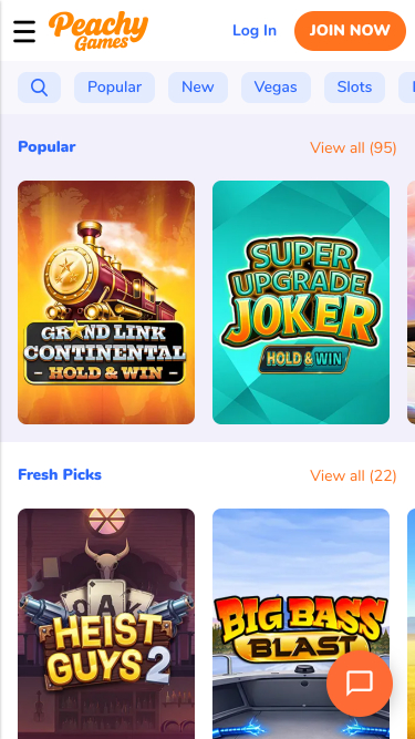 PeachyGames Casino Mobile Games