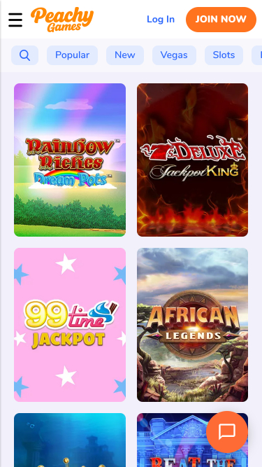 PeachyGames Casino Mobile Jackpot
