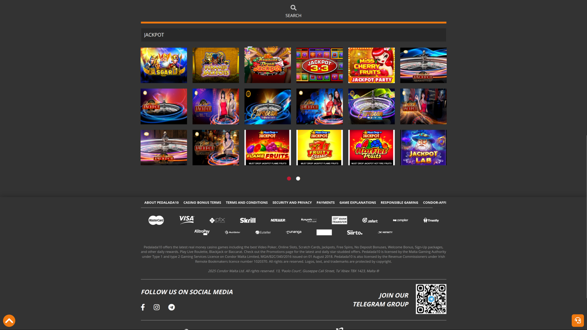 Pedalada10 Casino Desktop Jackpot