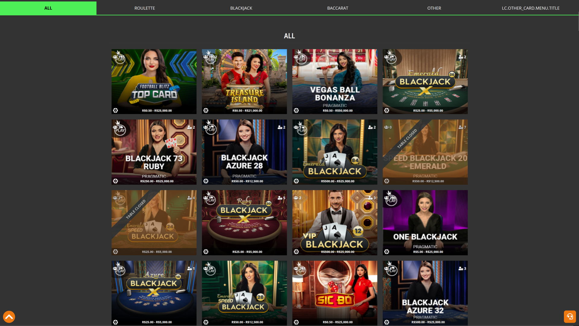 Pedalada10 Casino Desktop Live Dealer