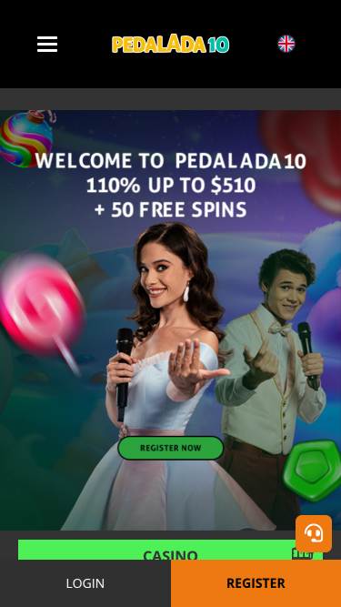 Pedalada10 Casino Mobile Homepage