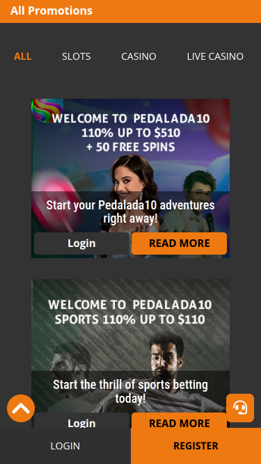 Pedalada10 Casino Mobile Promotions