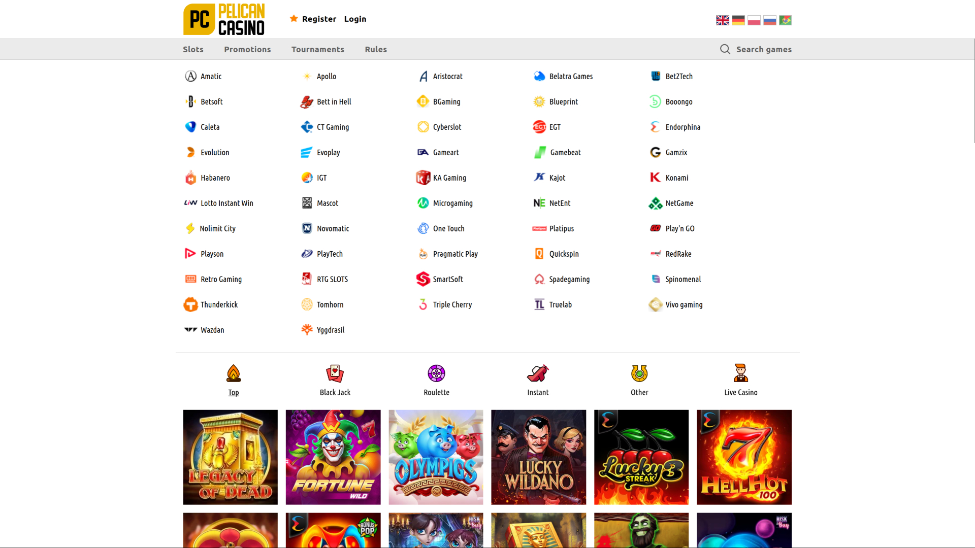Pelican Casino Desktop Game Developers