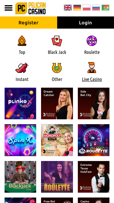 Pelican Casino Mobile Live Dealer
