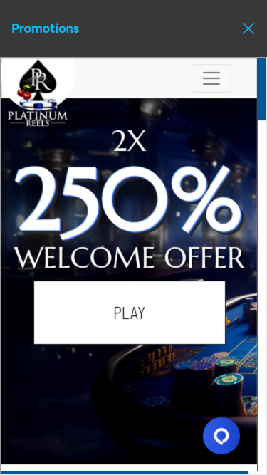 Platinum Reels Casino Mobile Promotions