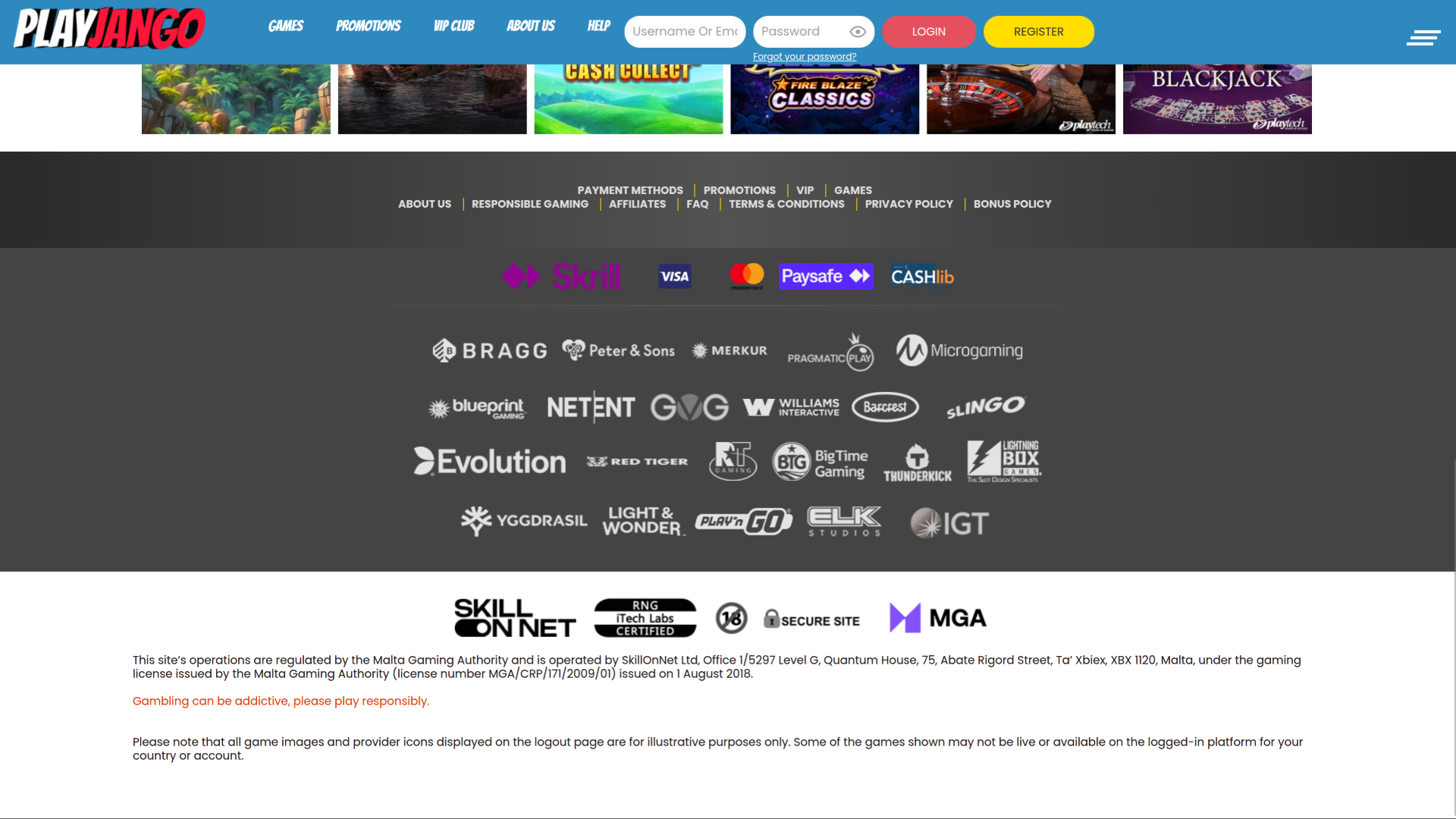 Play Jango Casino Desktop Game Developers