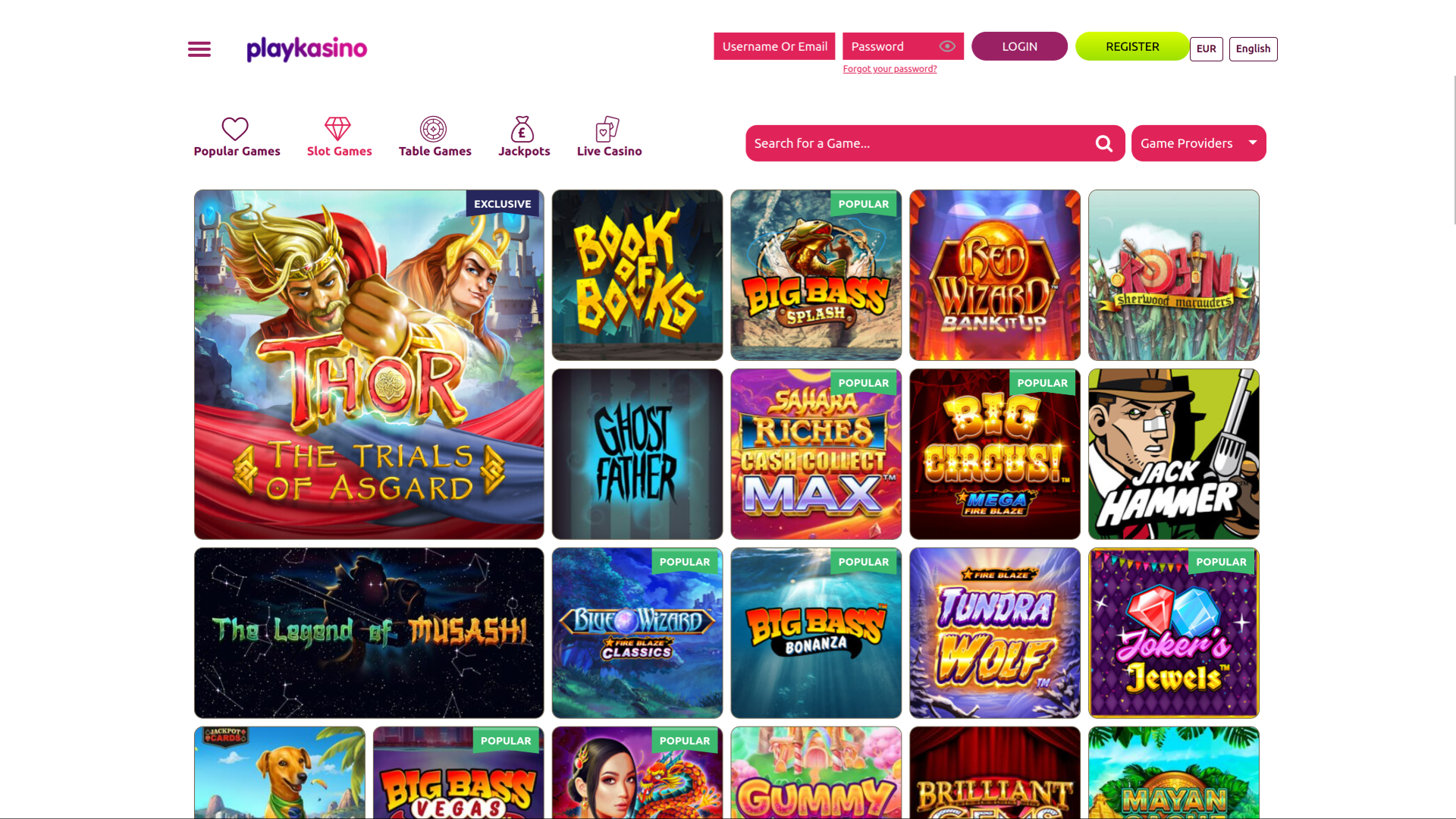 Play Kasino Desktop Games