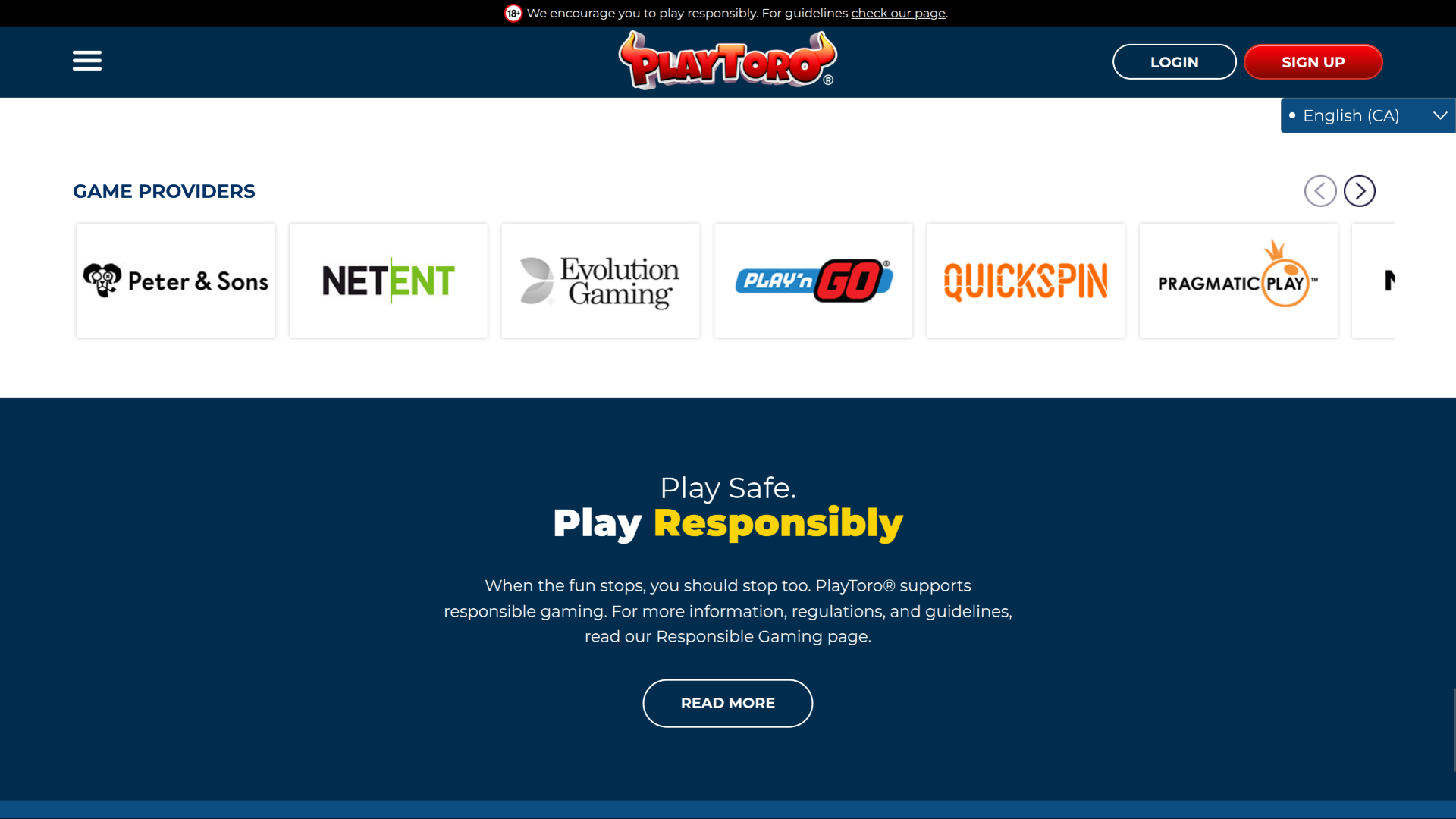 PlayToro Casino Desktop Game Developers