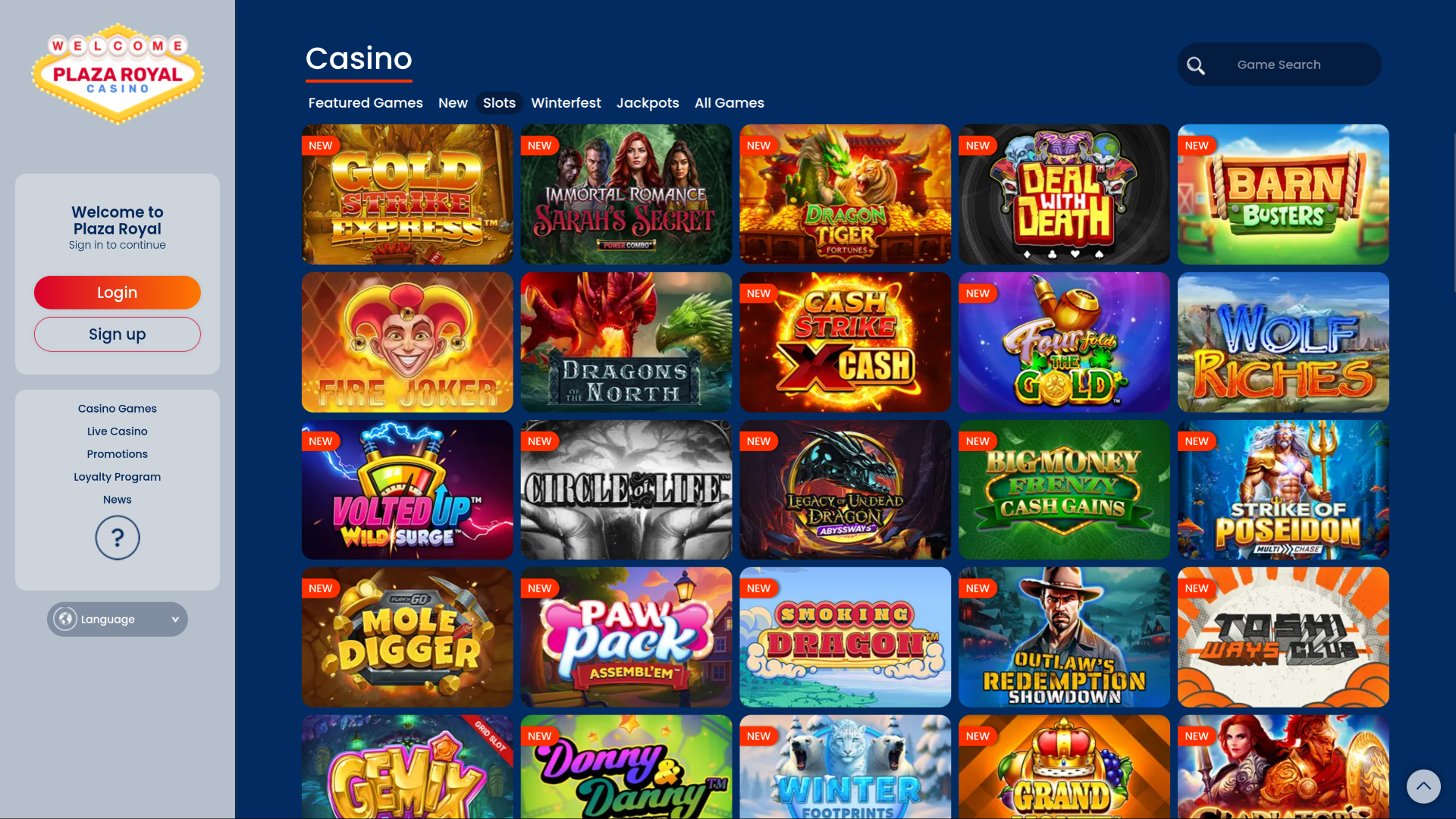 Plaza Royal Casino Desktop Games