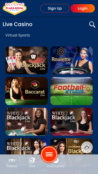 Plaza Royal Casino Mobile Live Dealer