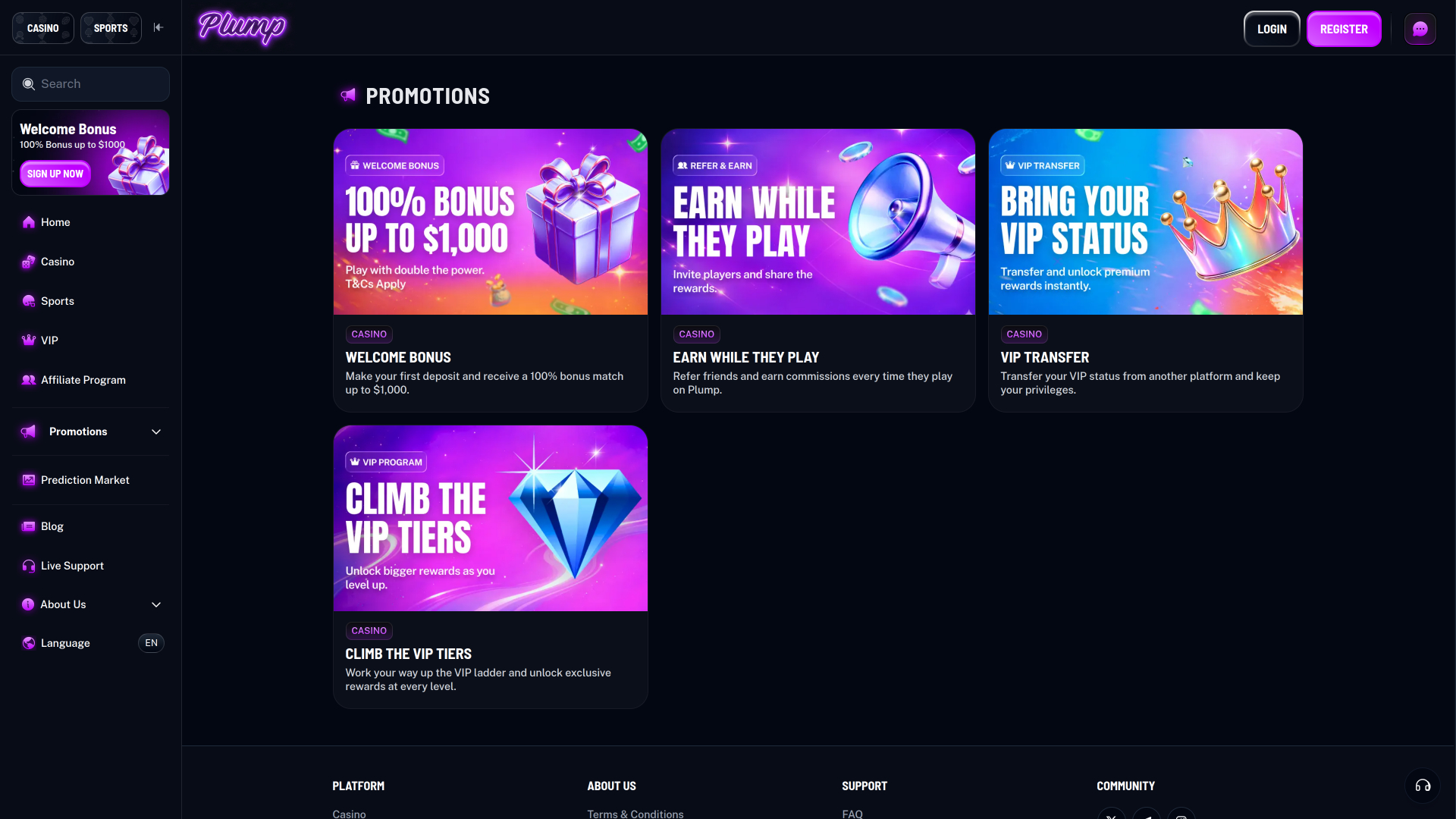 Plump Casino Promotions