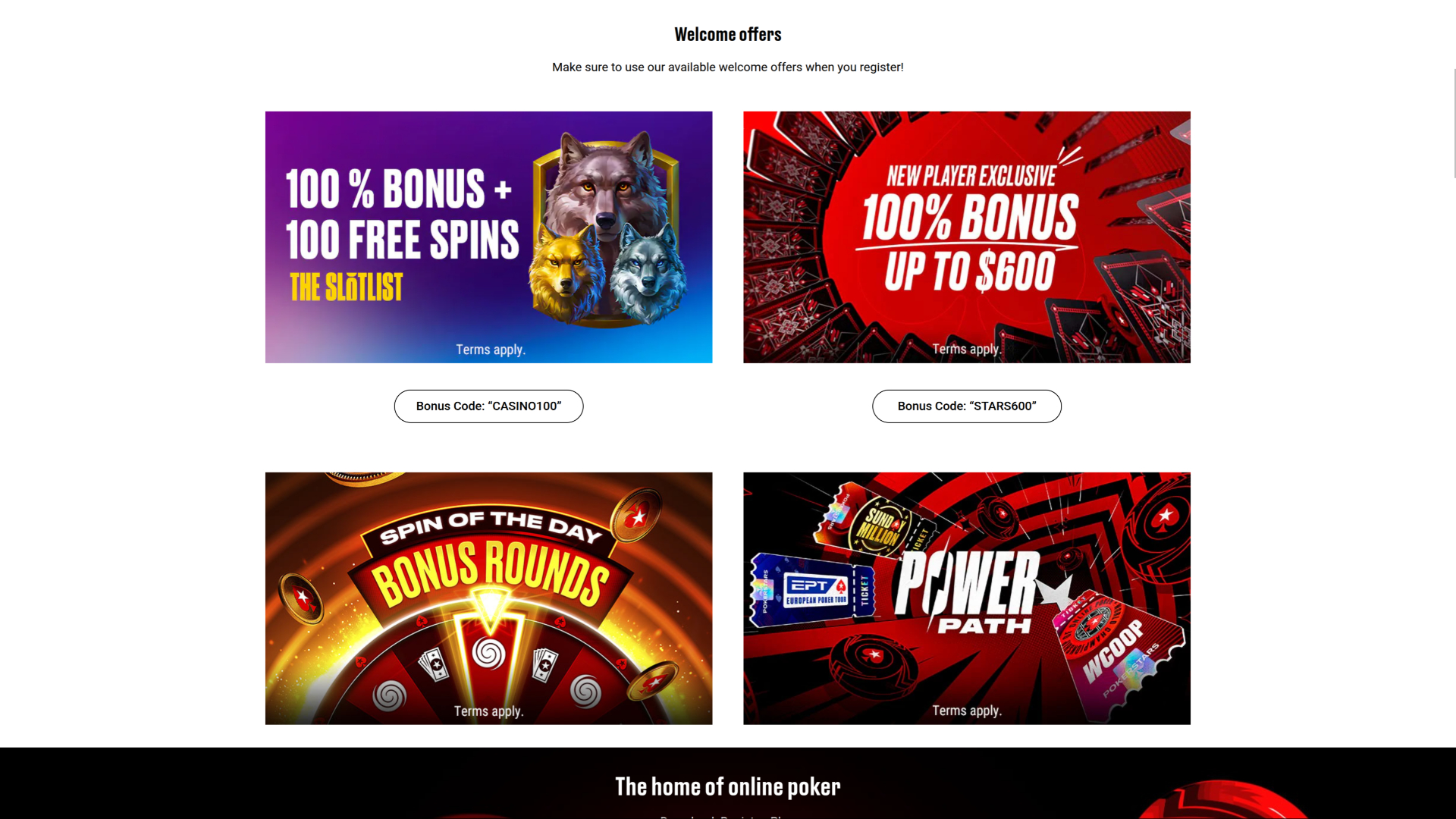 PokerStars Desktop Promotions
