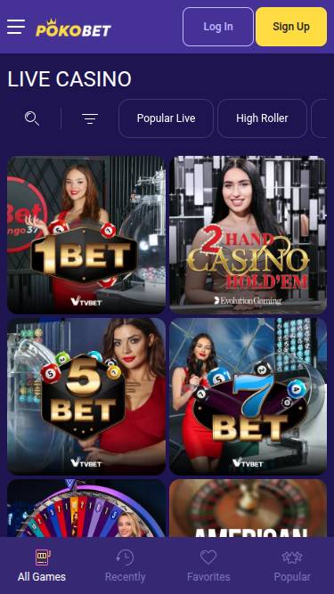PokoBet Casino Live Dealer