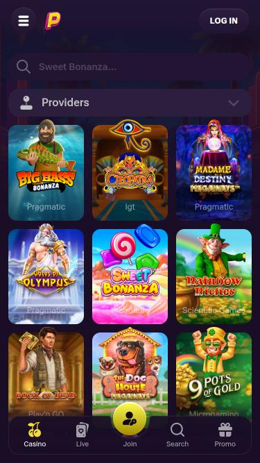 Prive Casino Mobile Games