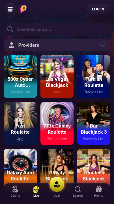 Prive Casino Mobile Live Dealer