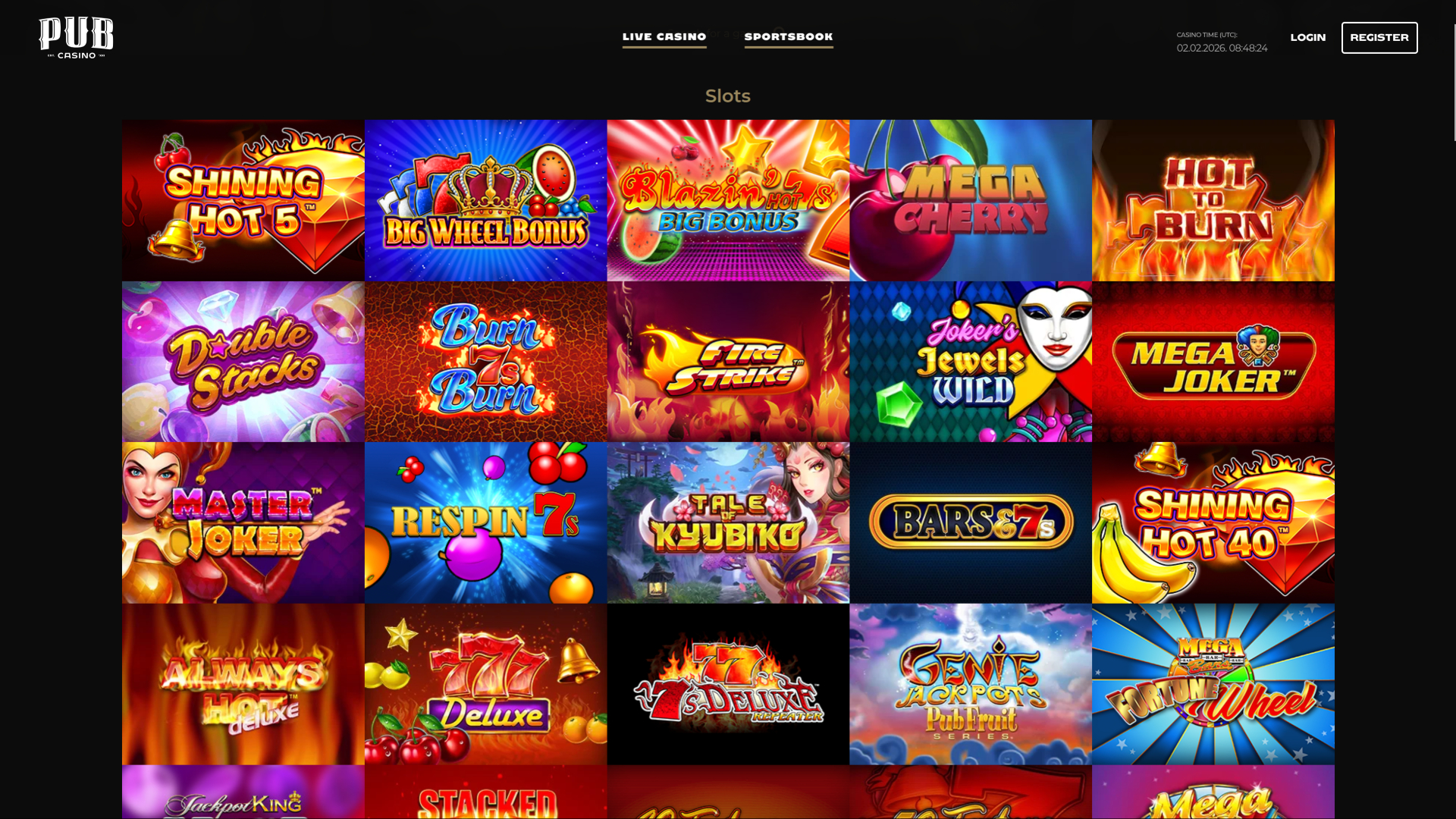 Pub Casino Desktop Games