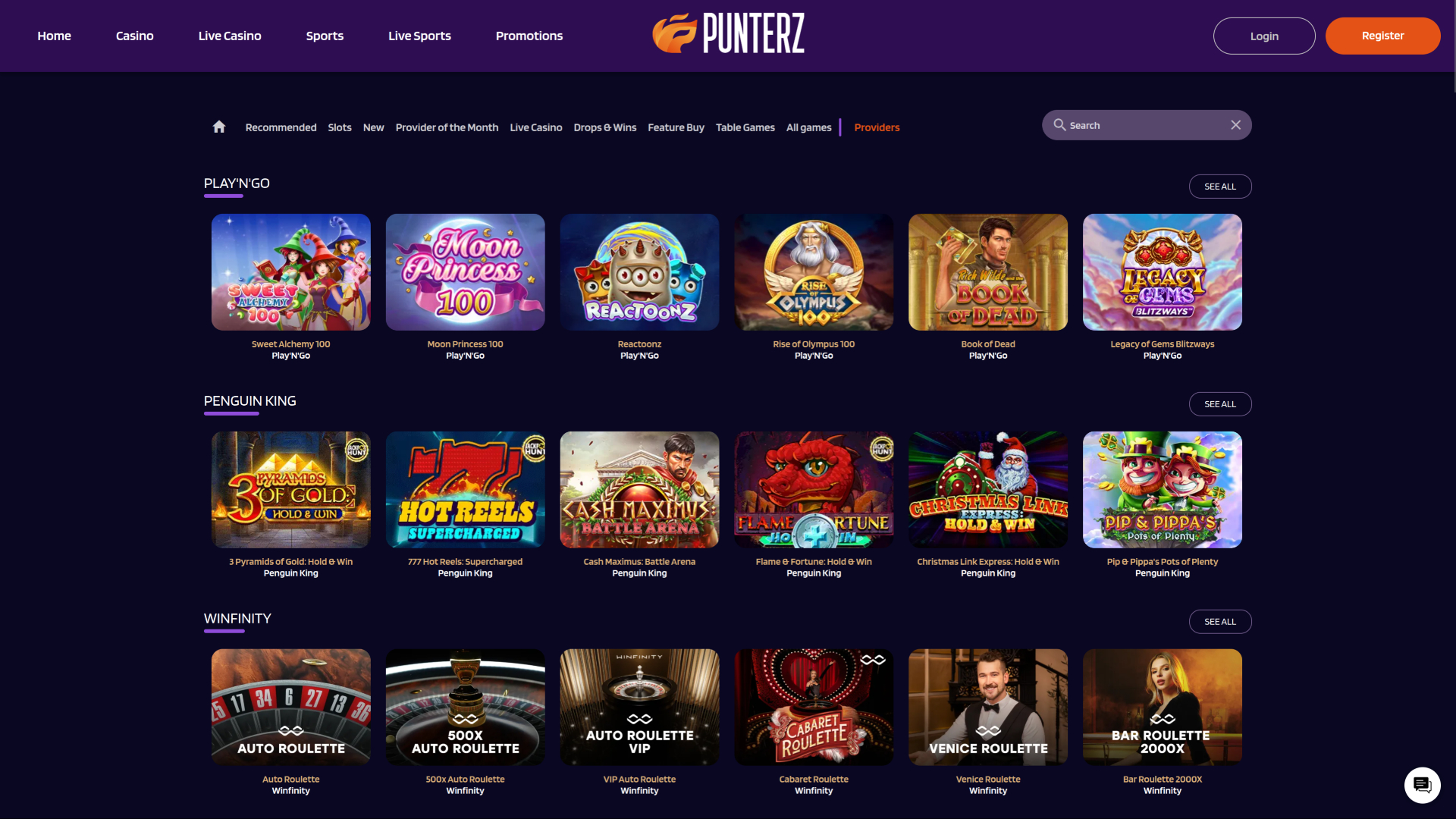 Punterz Casino Desktop Game Developers