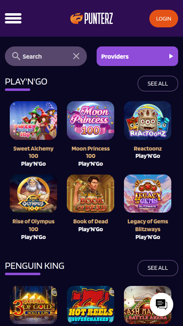Punterz Casino Mobile Game Developers