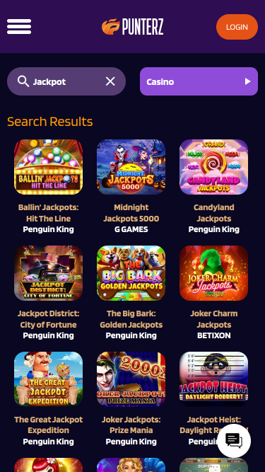 Punterz Casino Mobile Jackpot