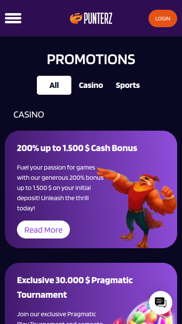 Punterz Casino Mobile Promotions