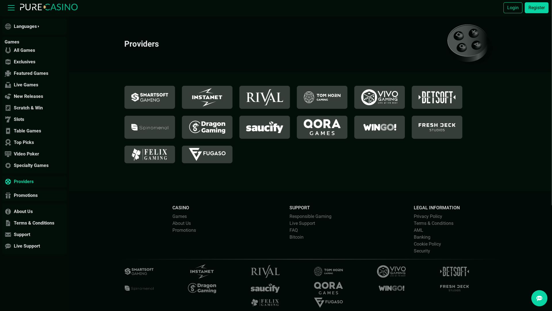 PureCasino Desktop Game Developers