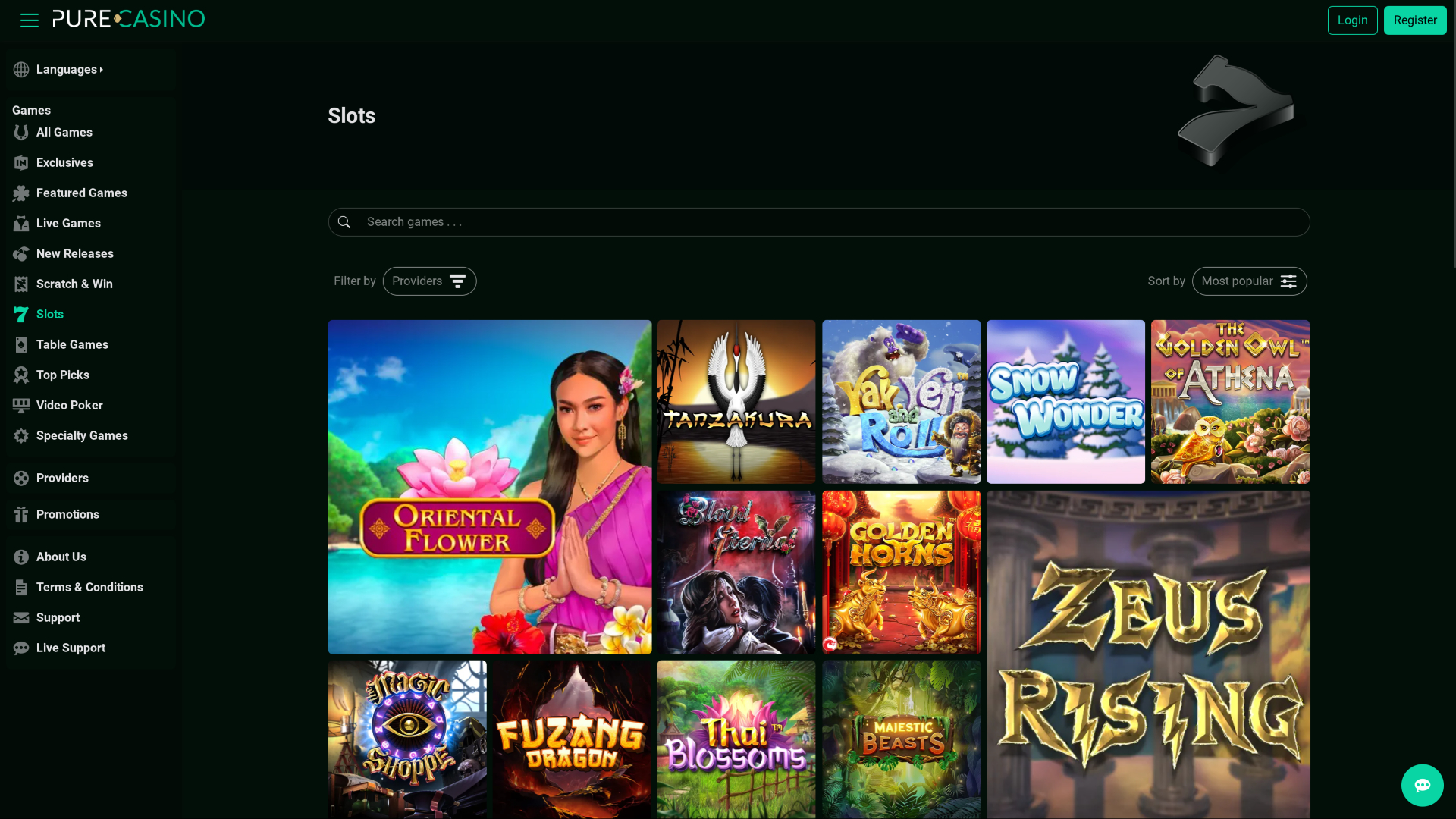 PureCasino Desktop Games