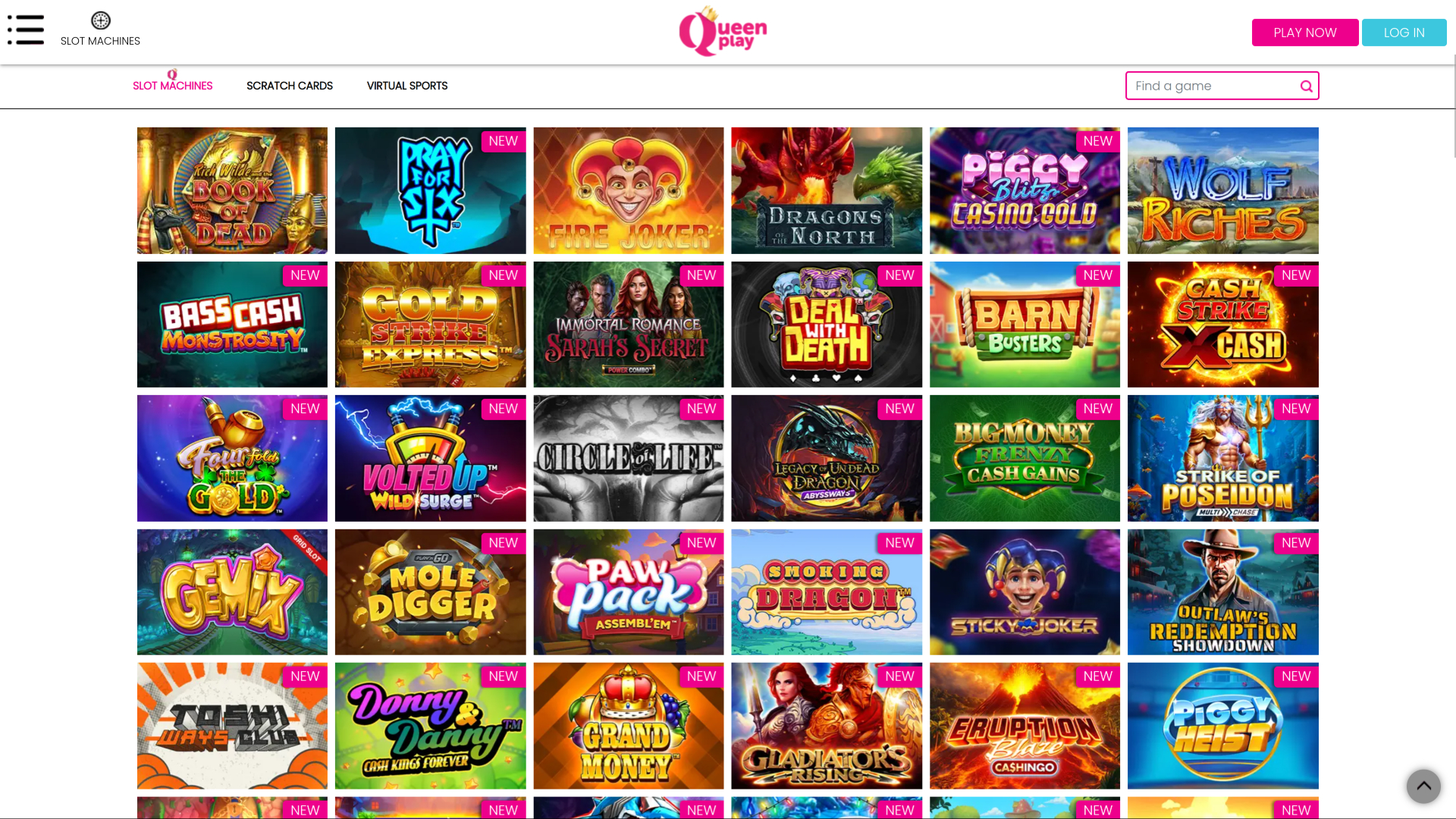 Queen Play Casino Desktop Games