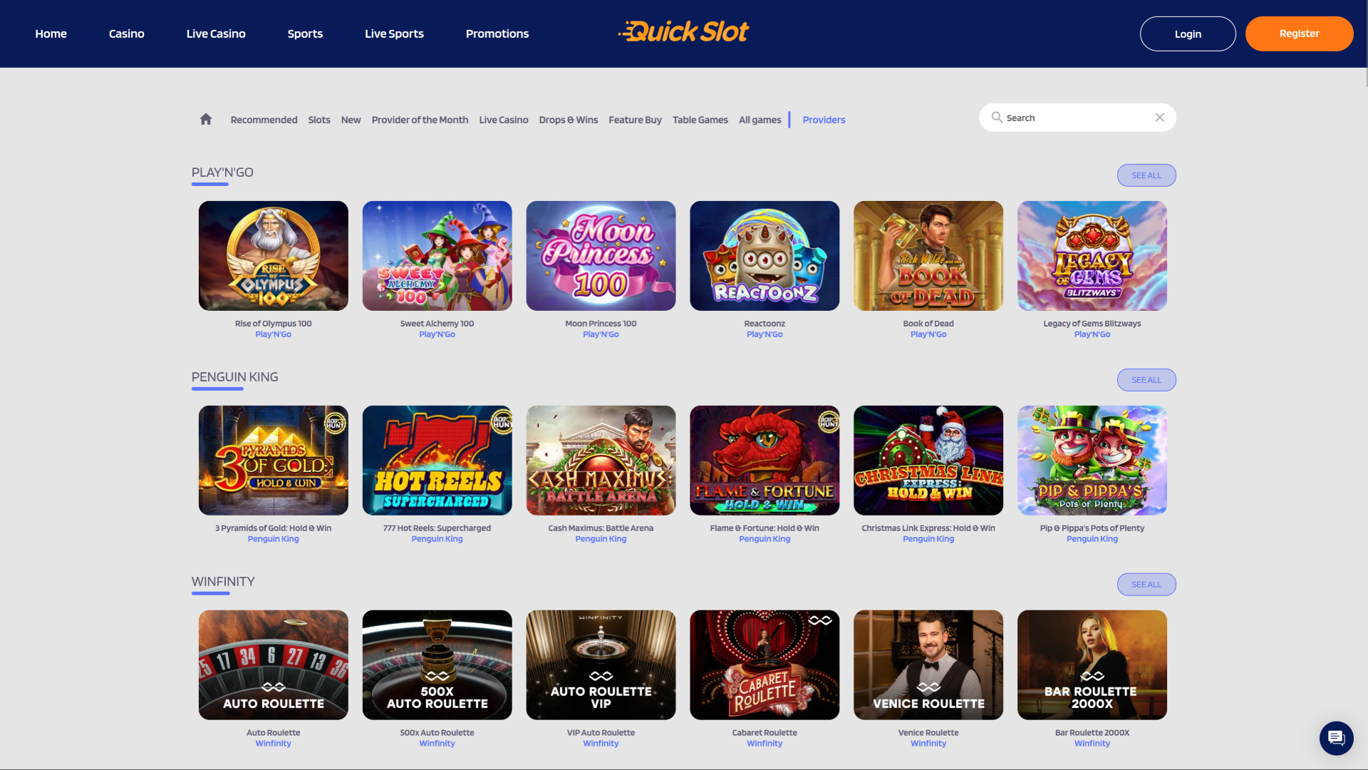 QuickSlot Casino Desktop Game Developers