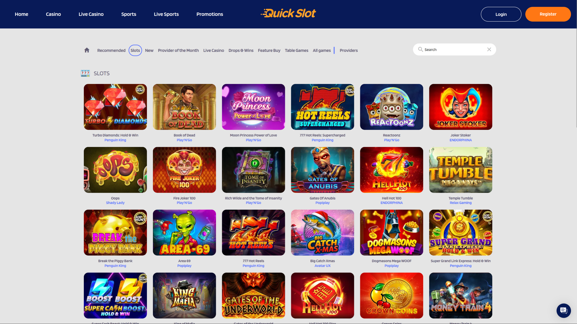 QuickSlot Casino Desktop Games