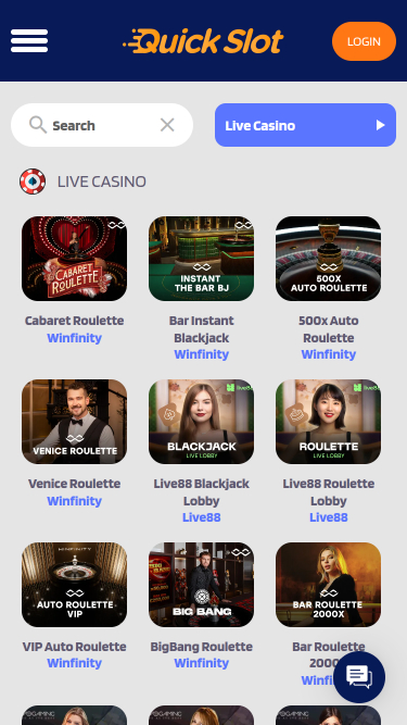 QuickSlot Casino Mobile Live Dealer