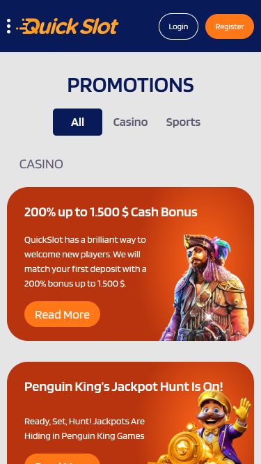 QuickSlot Casino Mobile Promotions