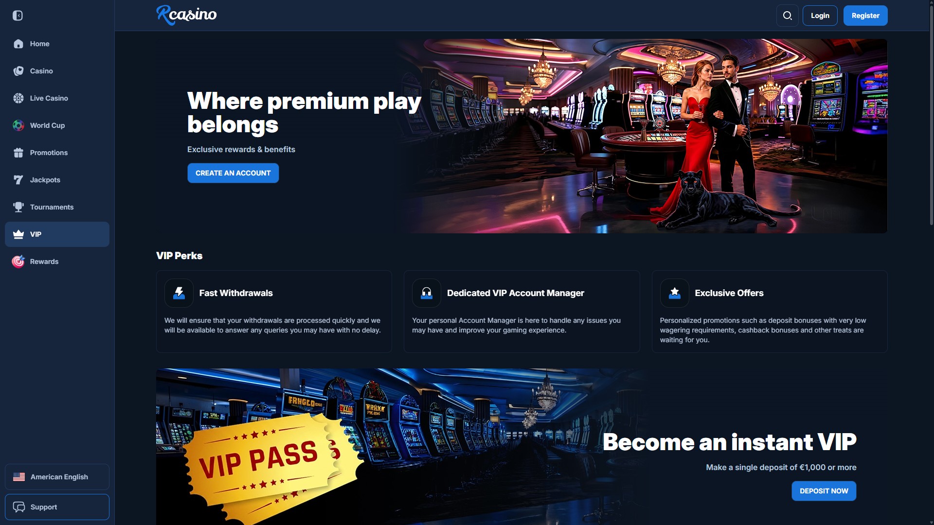 RCasino Desktop VIP Program