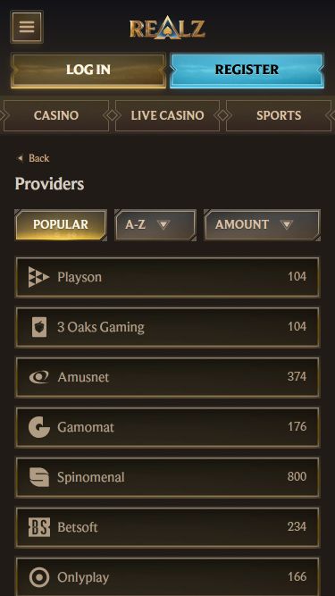 Realz Casino Game Developers