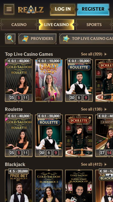 Realz Casino Live Dealer