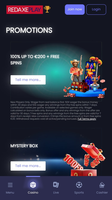 RedAxePlay Casino Mobile Promotions